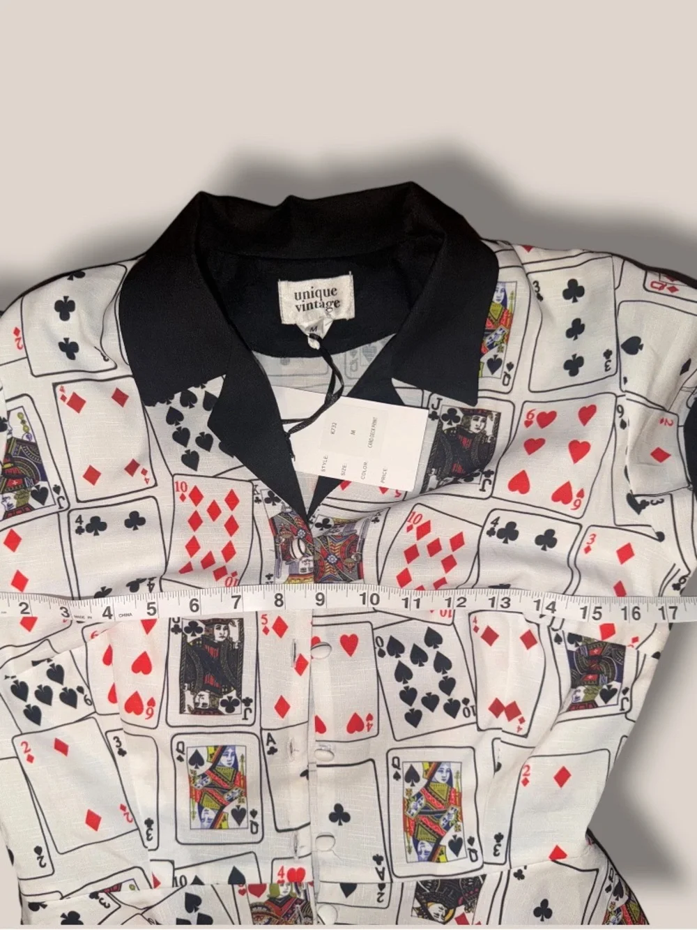Unique Vintage Card Deck Print Retro NWT 50s era dress